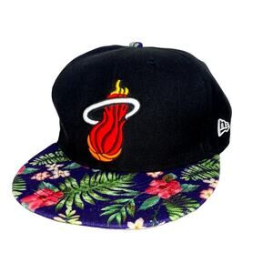 Miami Heat NBA Basketball Tropical Bill Snapback Cap New Era Hardwood Classics